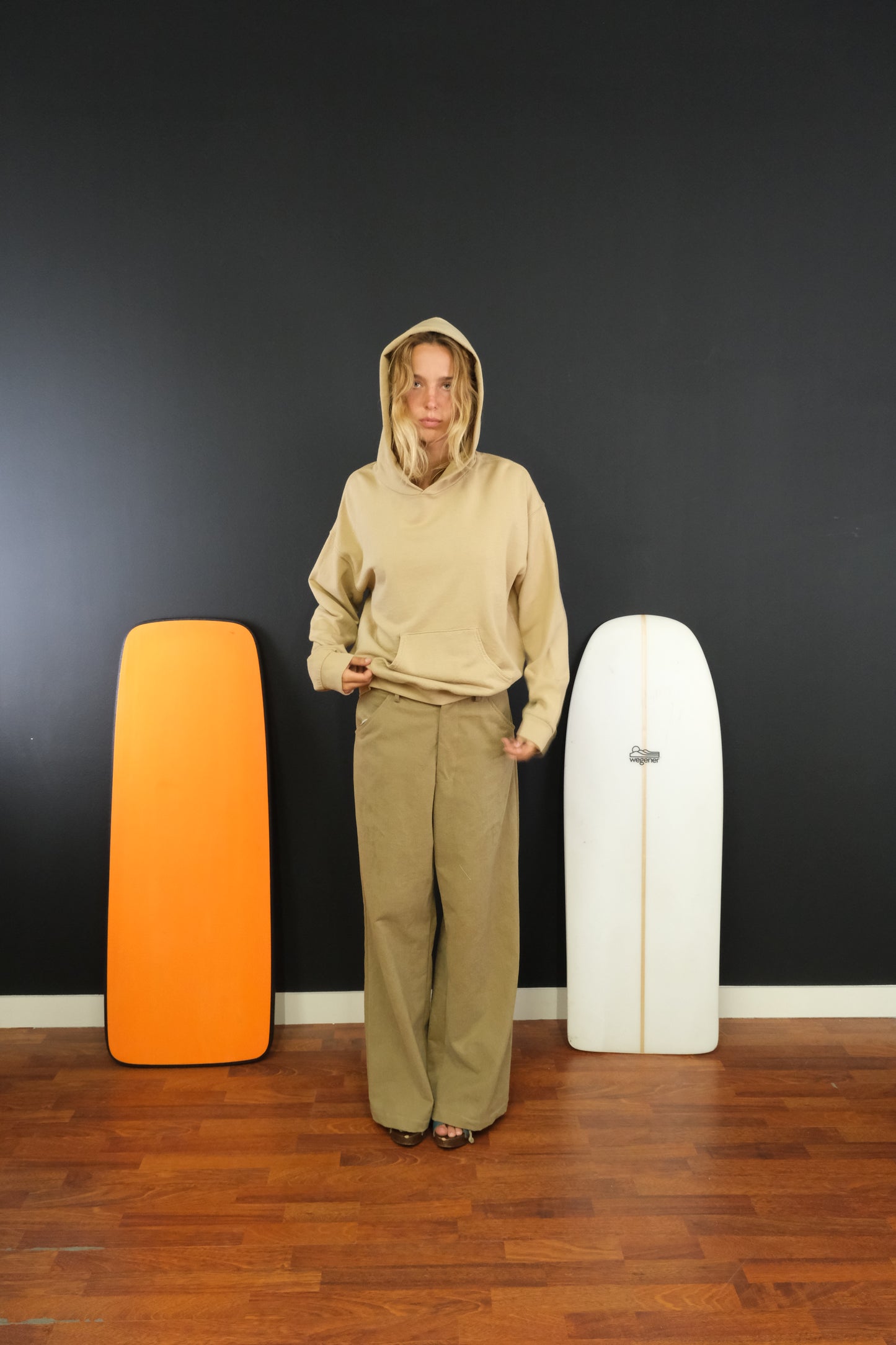 Biege Cotton Trouser