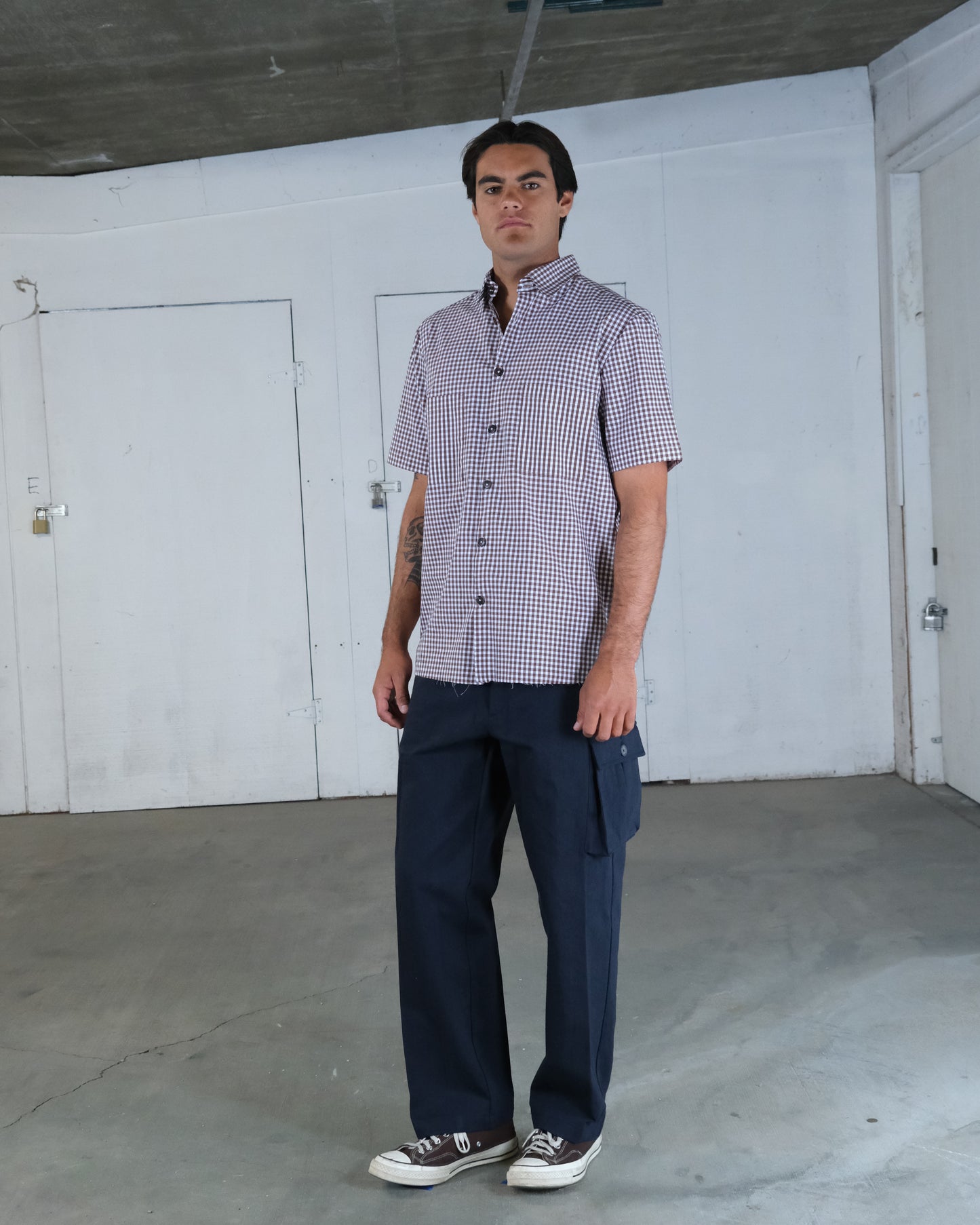 Asymmetrical Cargo Trouser Indigo