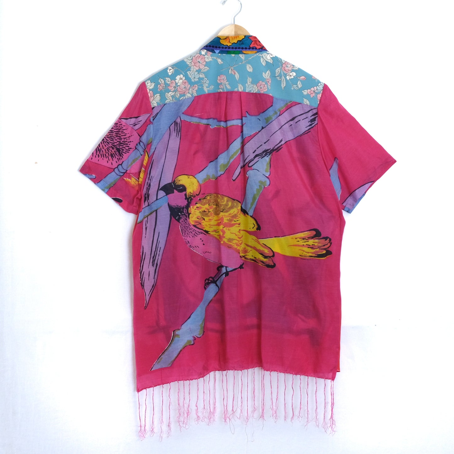 Flower Garden Silk Button Up Shirt