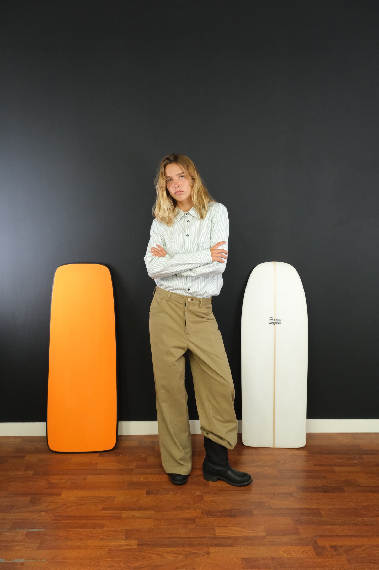 Biege Cotton Trouser
