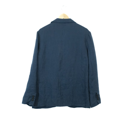 Navy Linen Suit Jacket