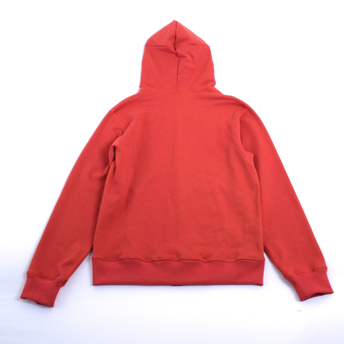 Full Zip Brick Cotton Hoodie with Eyelets