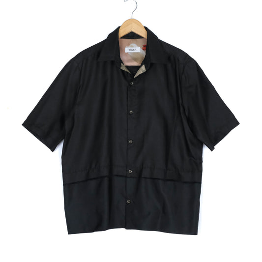 Black Kimono Silk Shirt