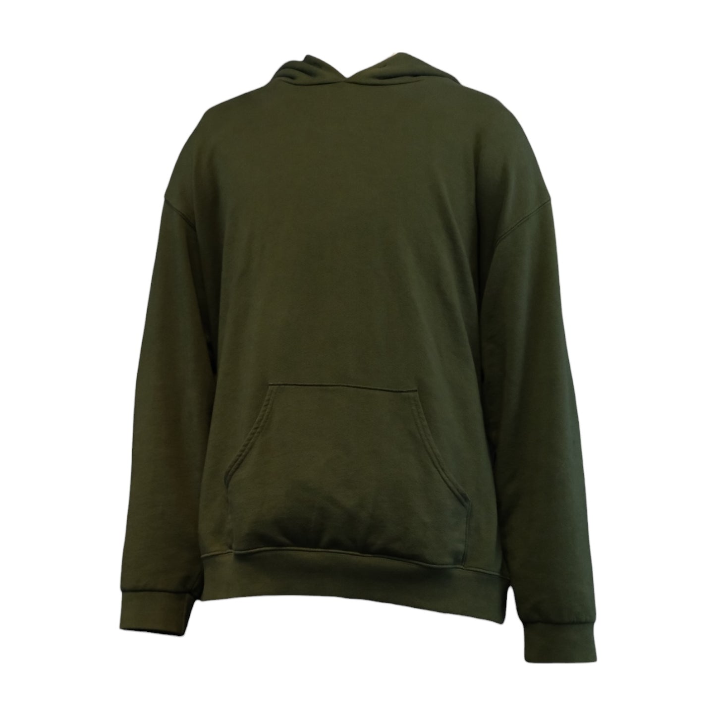 Green hoodie on a white background