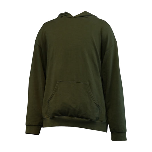 Green hoodie on a white background