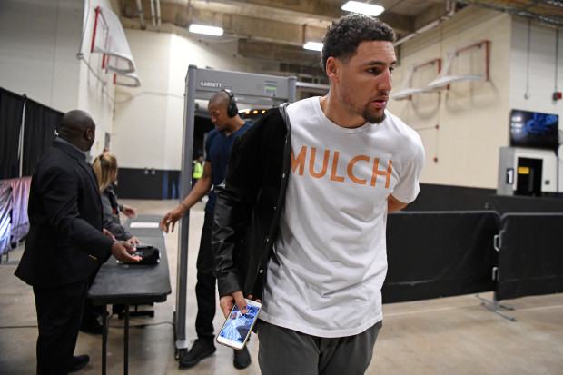 Klay Thompson wearing Old Mike Tee